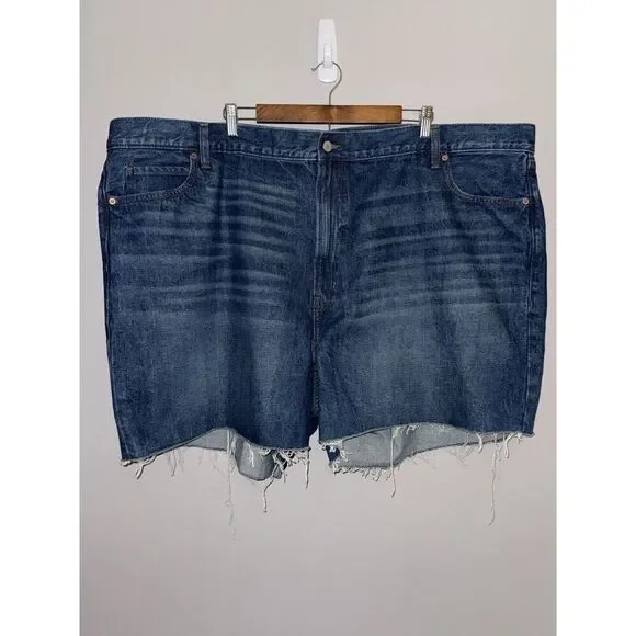 Old Navy High Rise Slouchy Blue Jean Shorts Cut Off Denim 5" Non Stretch 28 Plus - Picture 3 of 13